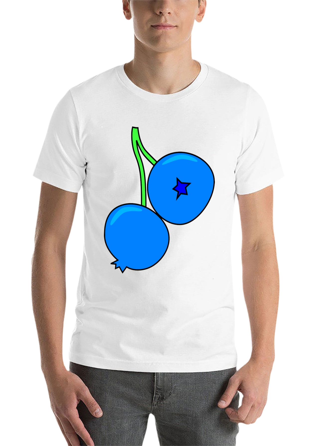 Black Blueberry Graphic Black T-Shirt view 14