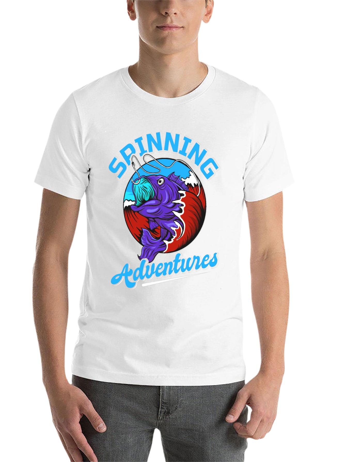 Spinning Adventures Fishing T-Shirt - Unique Design - 14