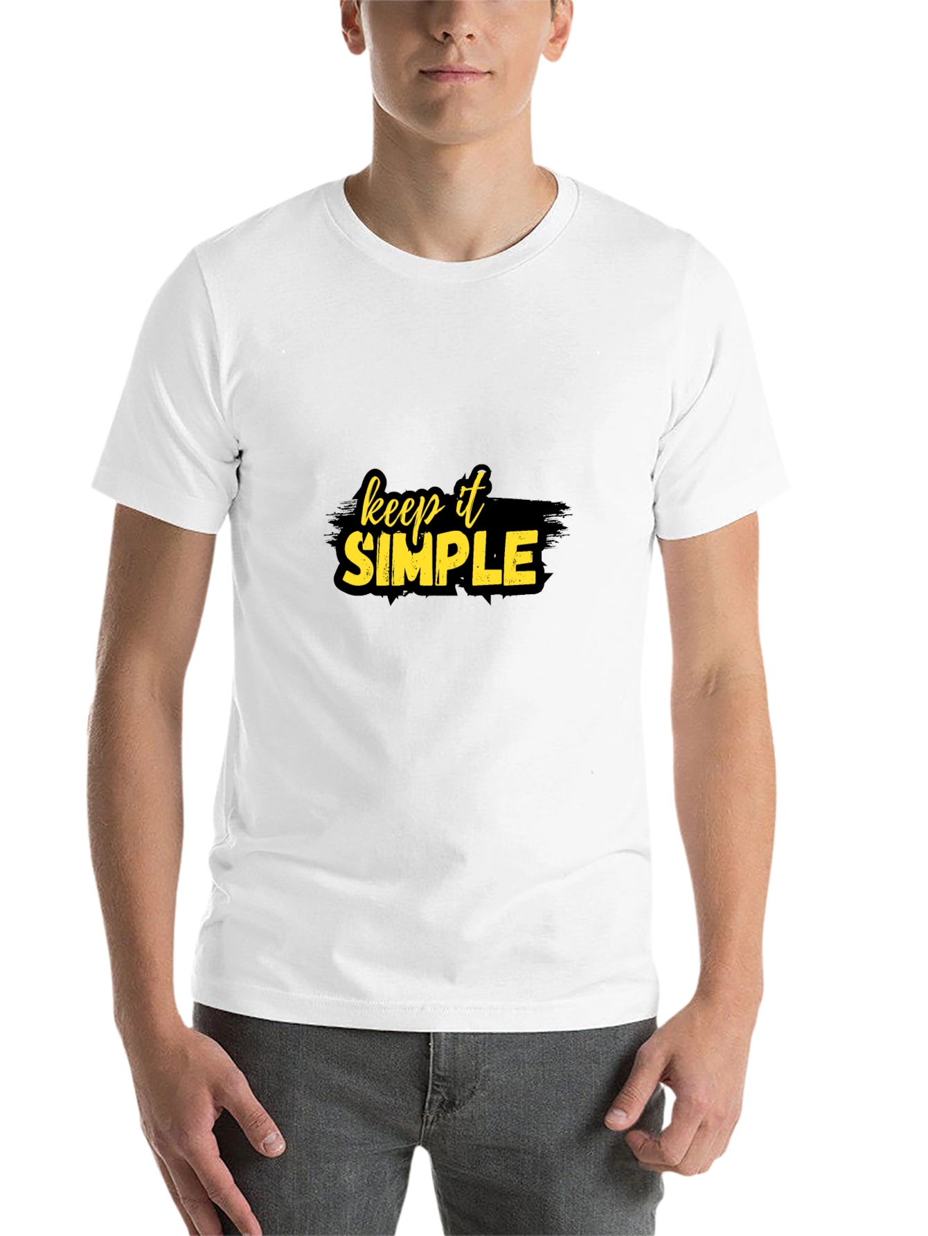 Black Keep It Simple Graphic T-Shirt view 14