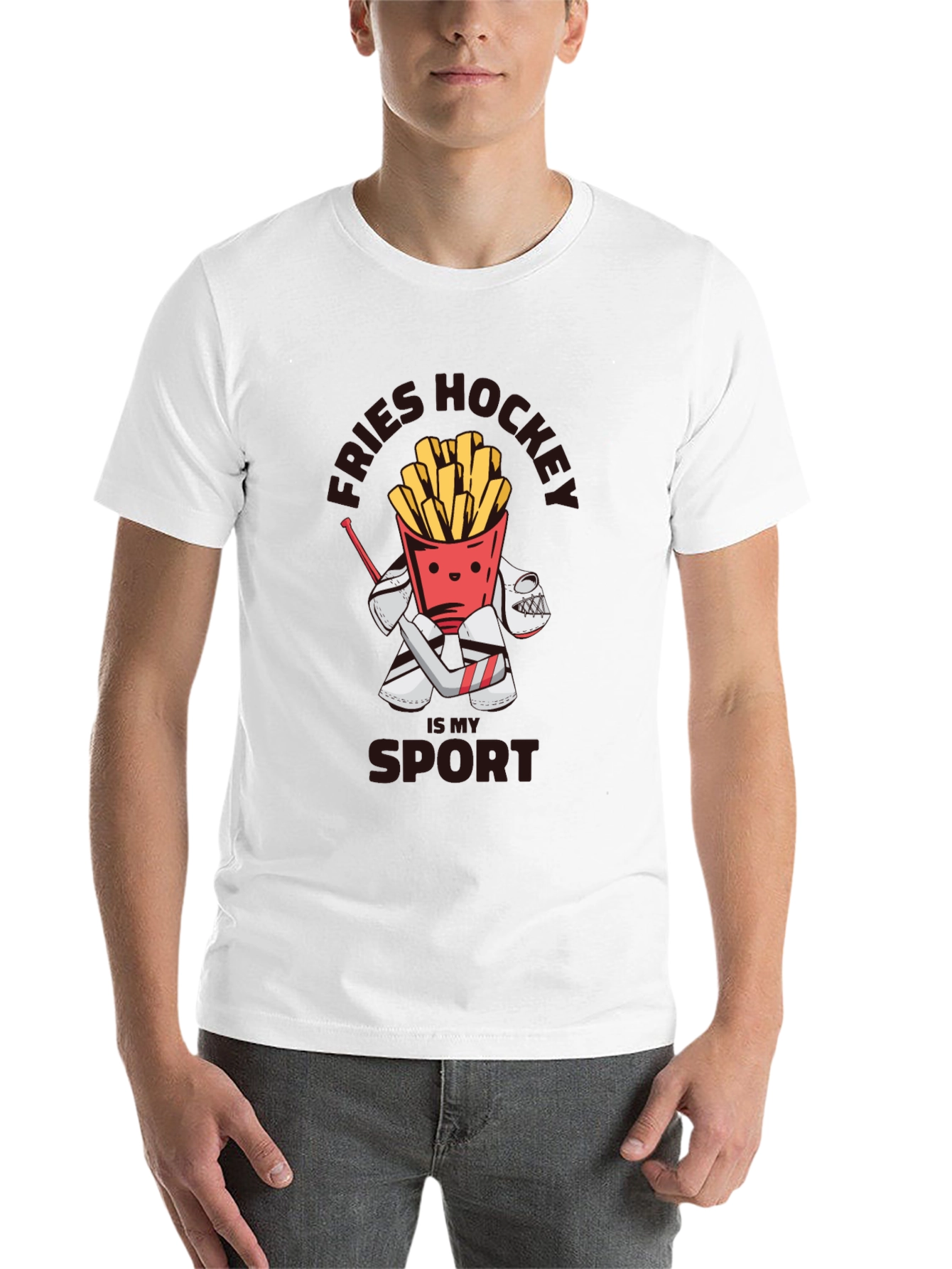 Black Fries Hockey My Sport Graphic T-Shirt view 14