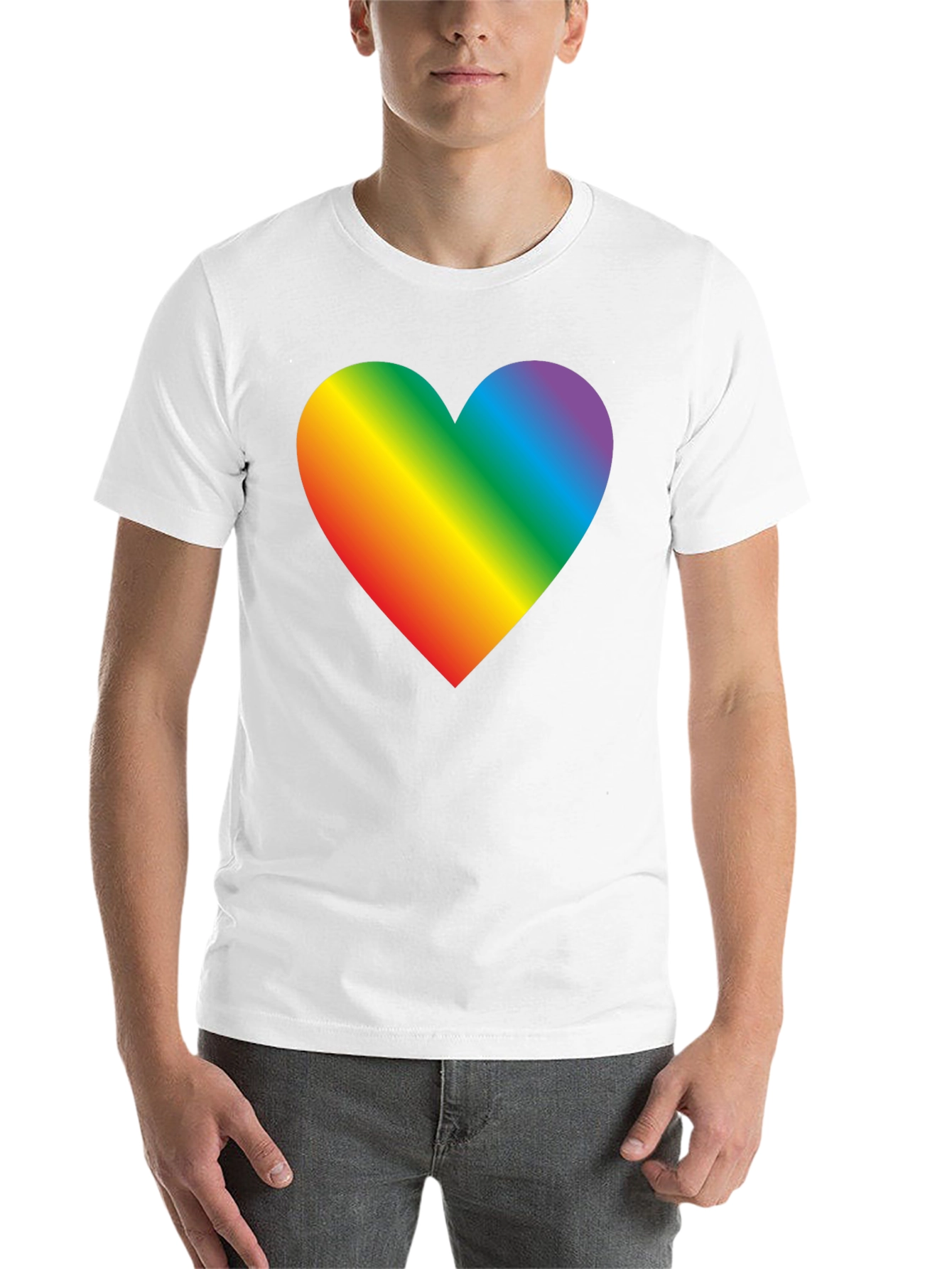 Black Rainbow Heart Graphic Tee - Pride & Love view 14