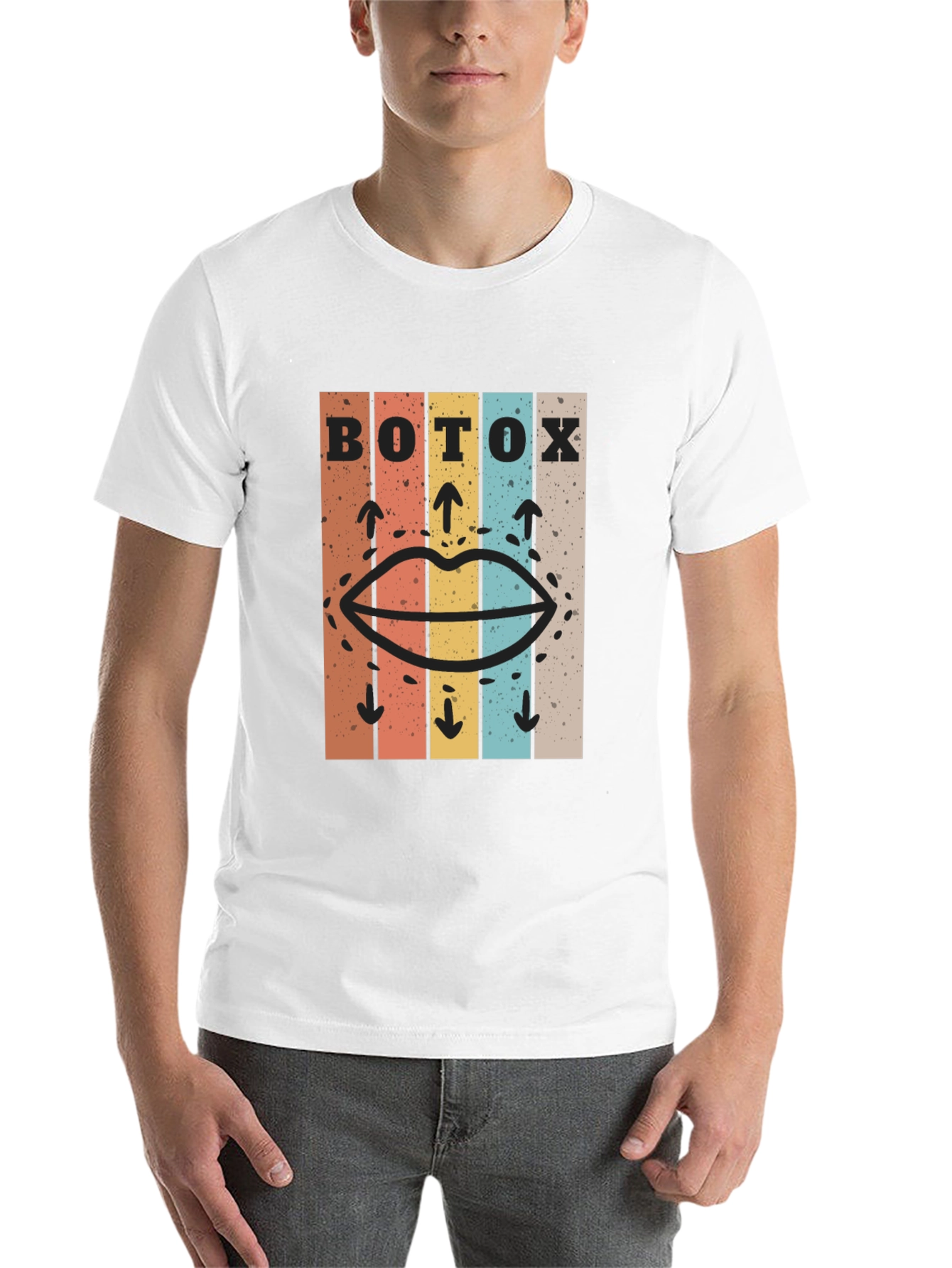 Black Retro Botox Graphic Tee - Unisex Cotton T-Shirt view 14
