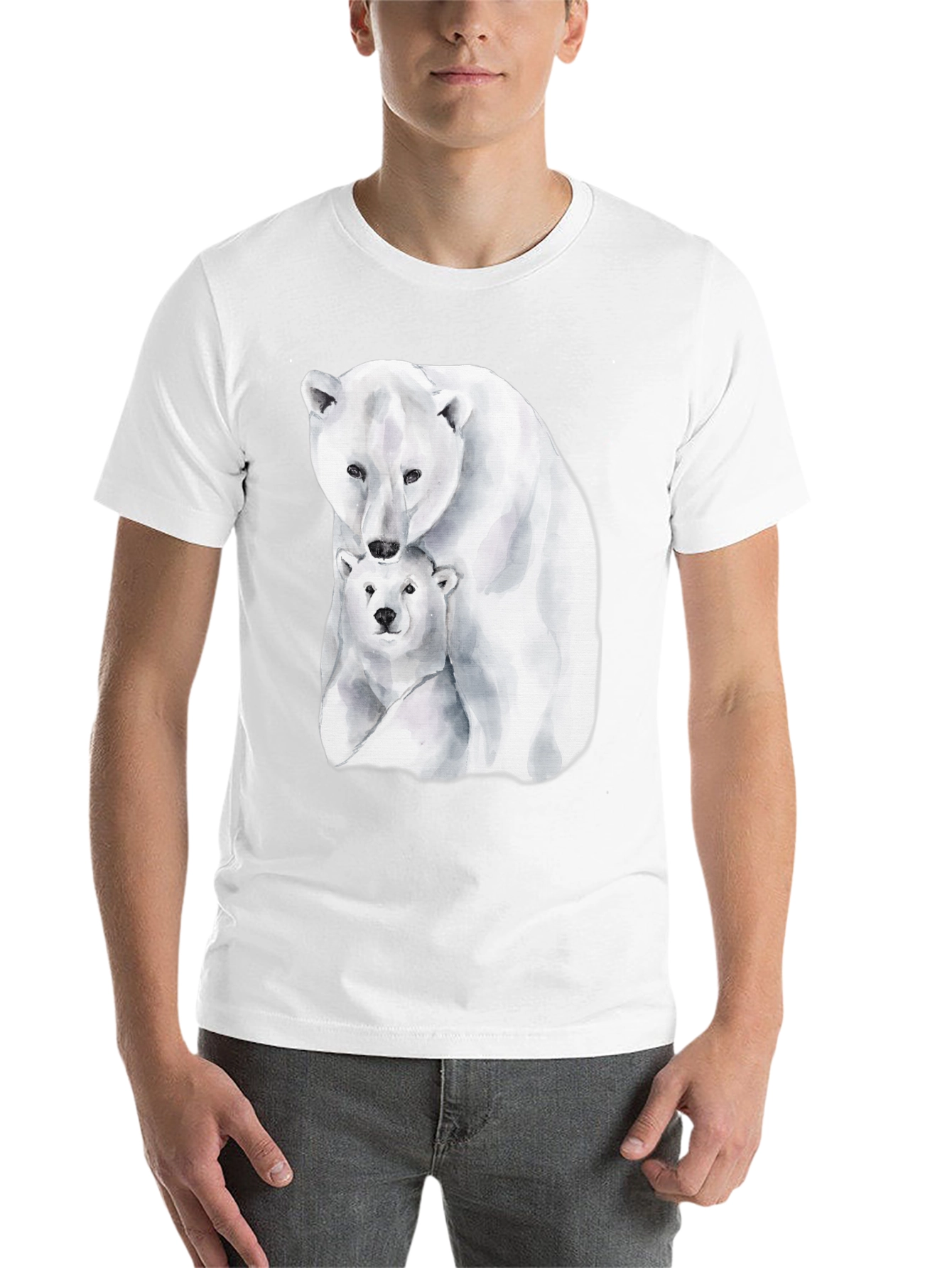 Black Polar Bear Graphic Tee - Black view 14