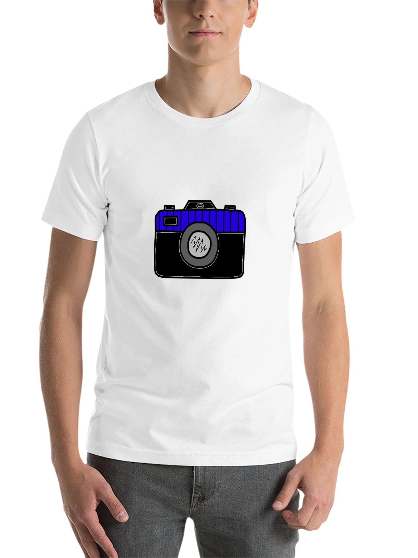 Black Camera Graphic Tee - Black Unisex T-Shirt view 14