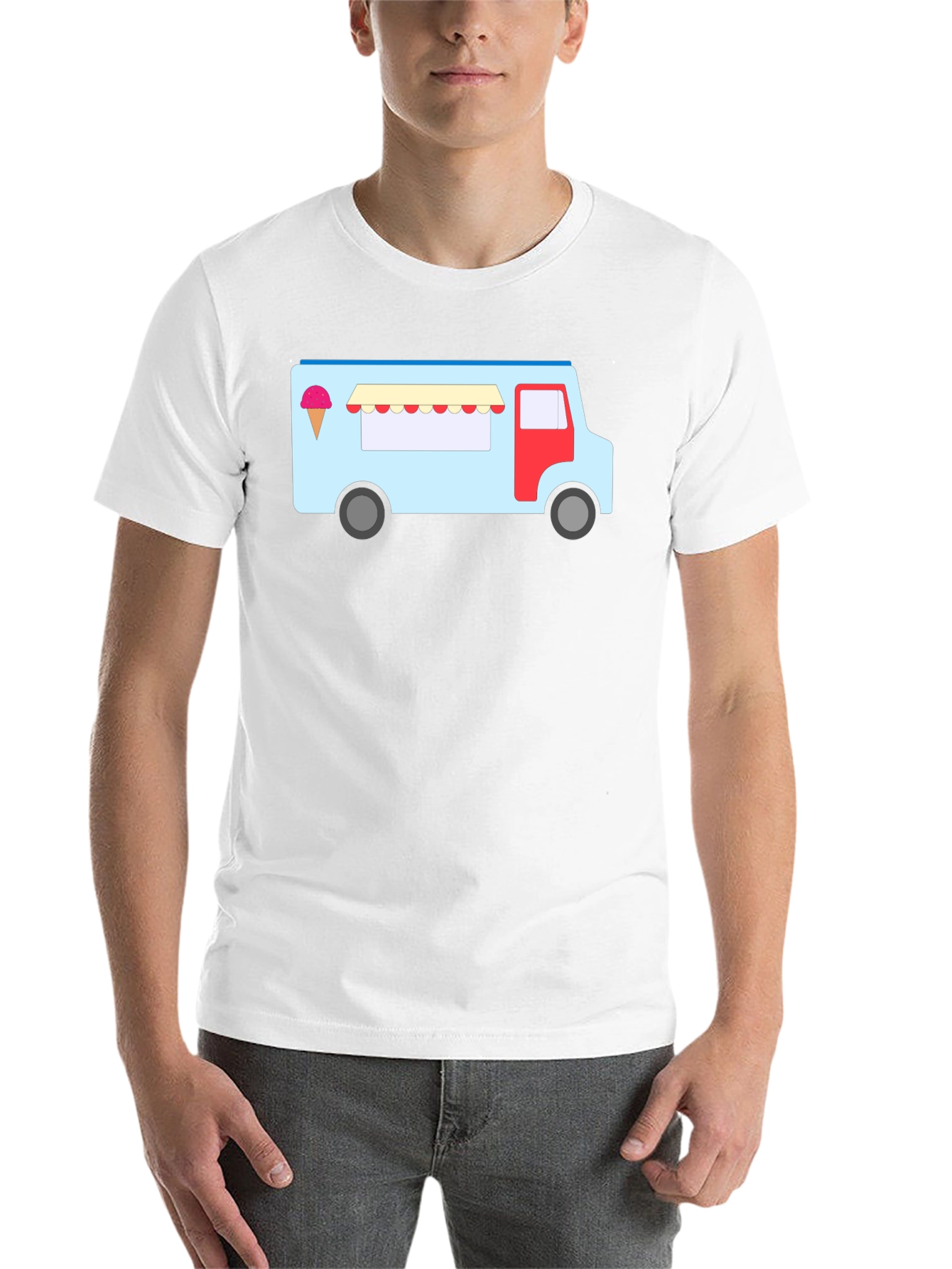 Black Ice Cream Truck Graphic Tee - Fun & Unique T-Shirt view 14