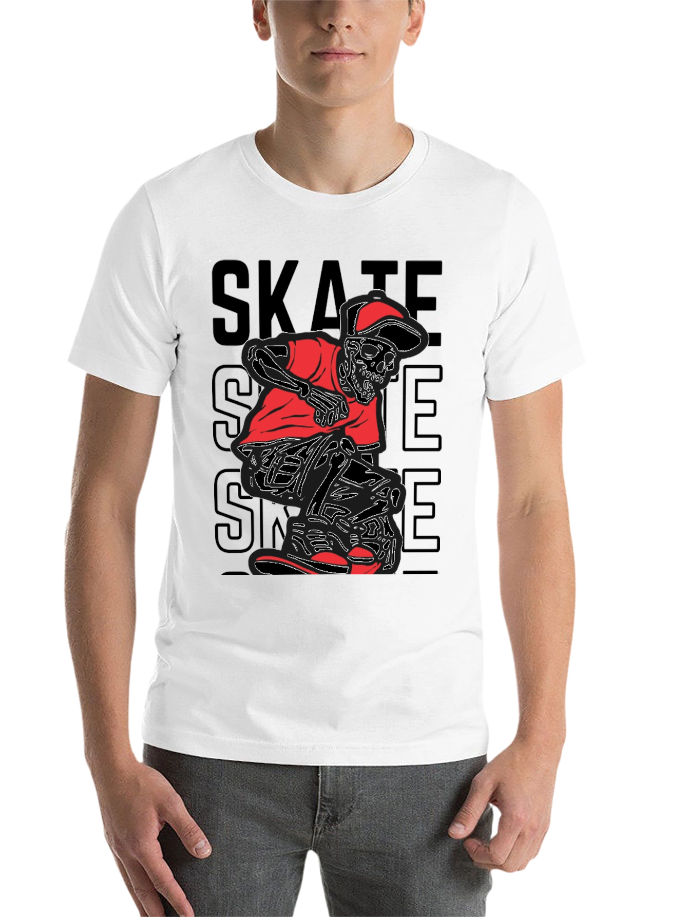 Black Skate Skeleton Graphic Tee - Edgy Style view 14