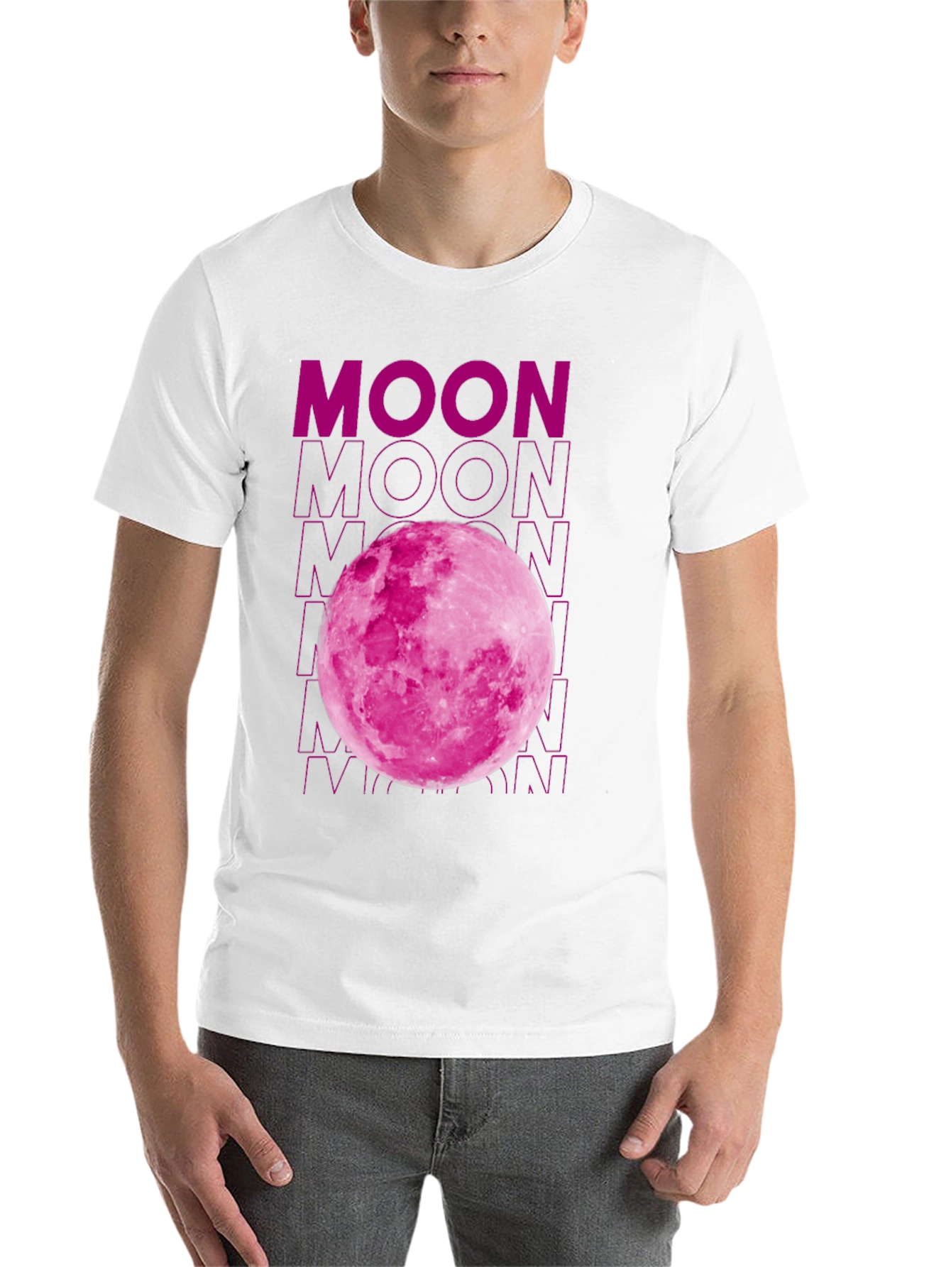 Black Pink Moon Graphic T-Shirt - Soft Cotton Blend view 14