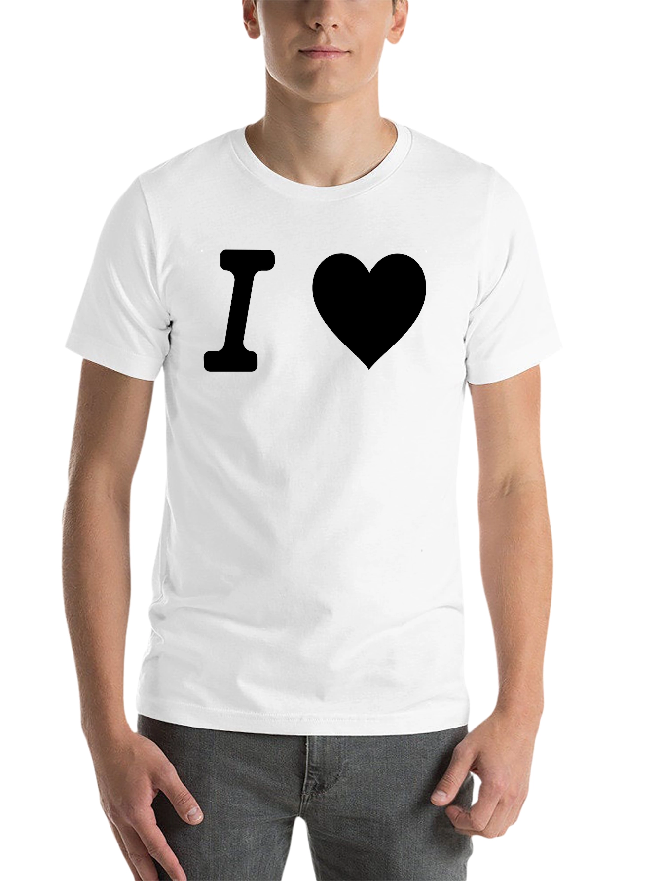 Black I Heart Tee - Classic Black Cotton T-Shirt view 14