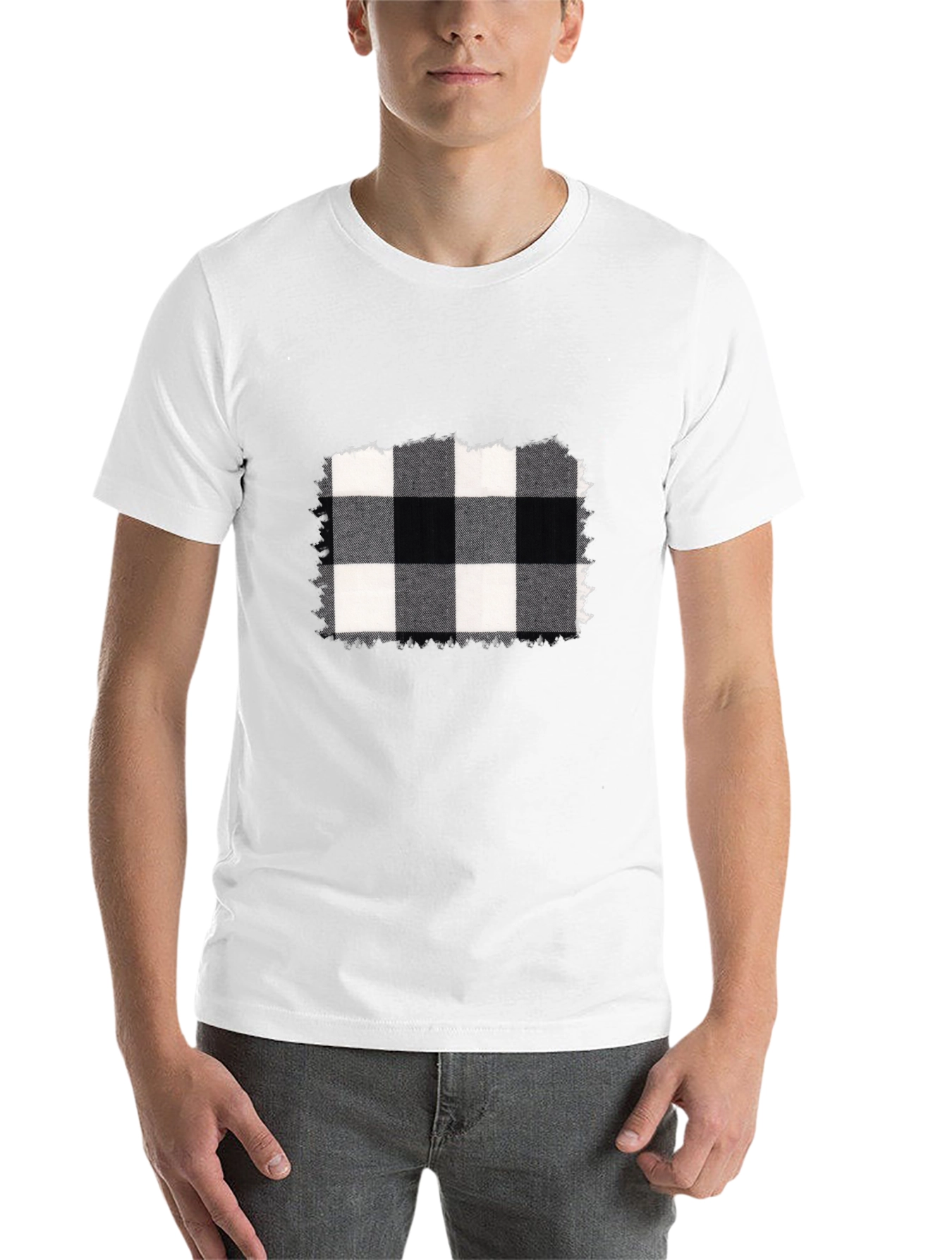 Black Buffalo Plaid Graphic Tee view 14