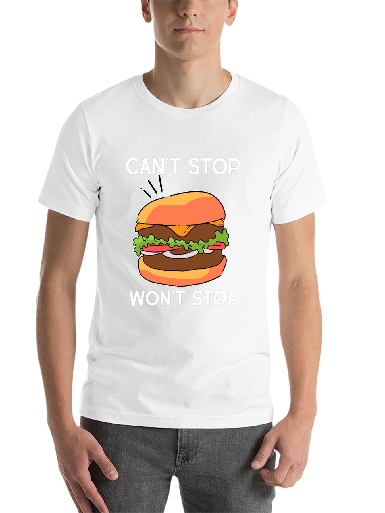Black Can't Stop Won't Stop Burger Graphic Tee view 14