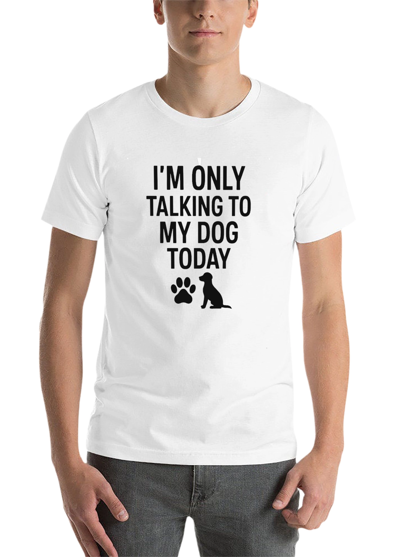 Black I'm Only Talking To My Dog Today T-Shirt view 14