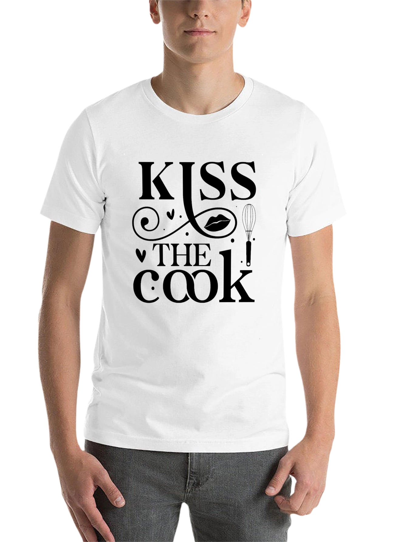 Black Kiss The Cook Graphic Tee - Soft & Stylish view 14