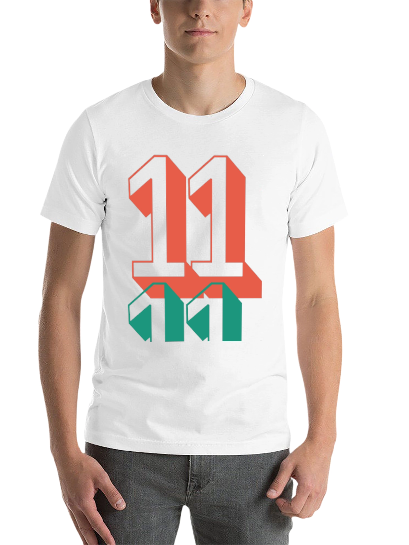 Black Bold Graphic T-Shirt: Retro 11 Design view 14