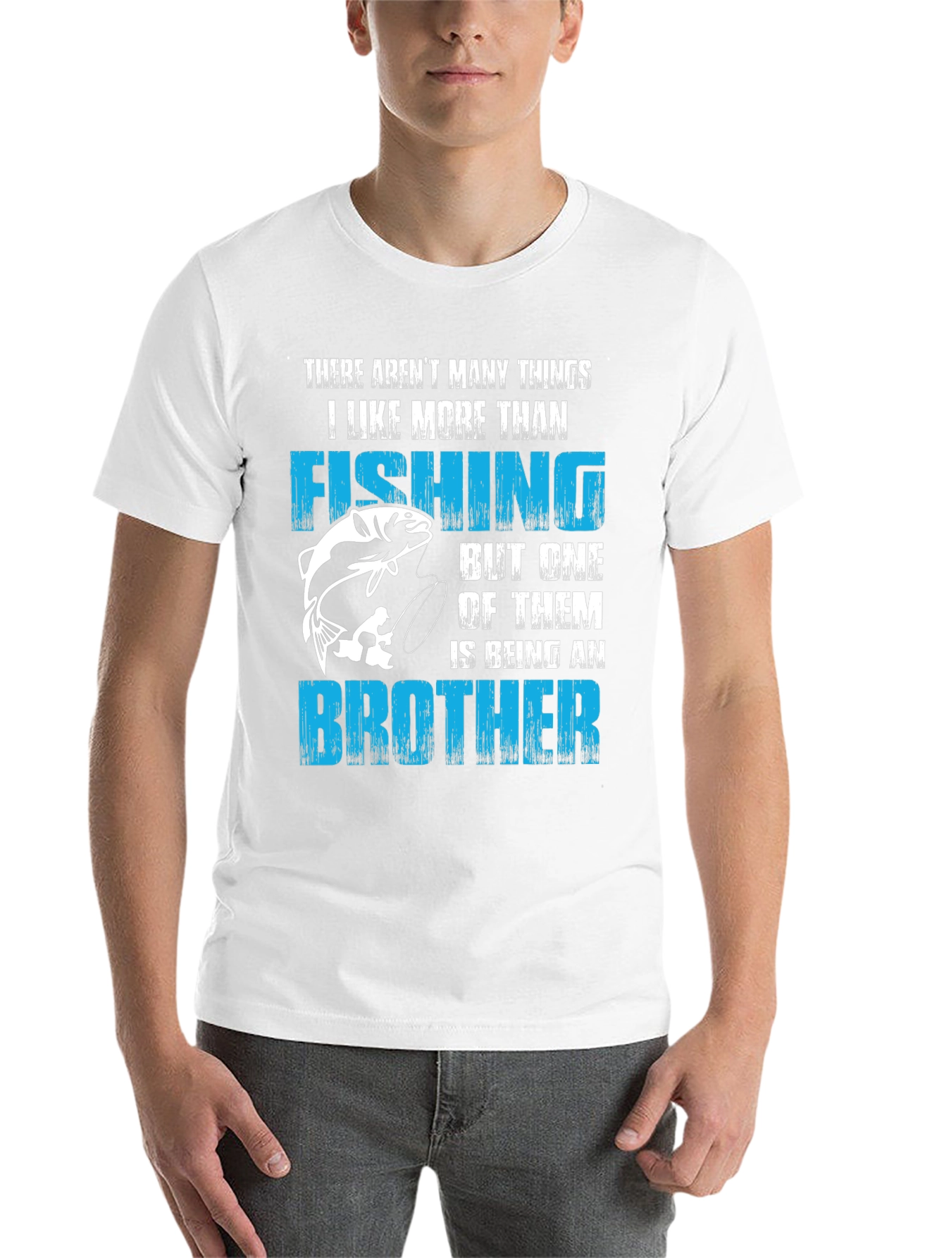 Black Fishing Brother T-Shirt - Men's Graphic Tee view 14