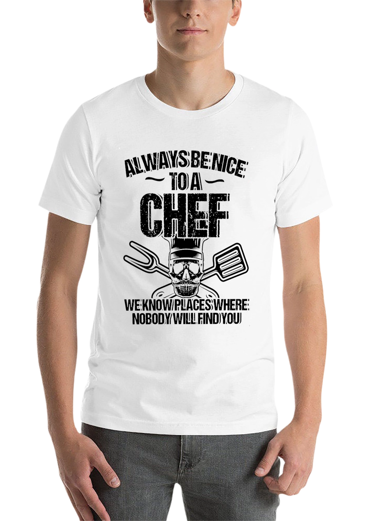 Black Always Be Nice to A Chef Black Graphic T-Shirt view 14