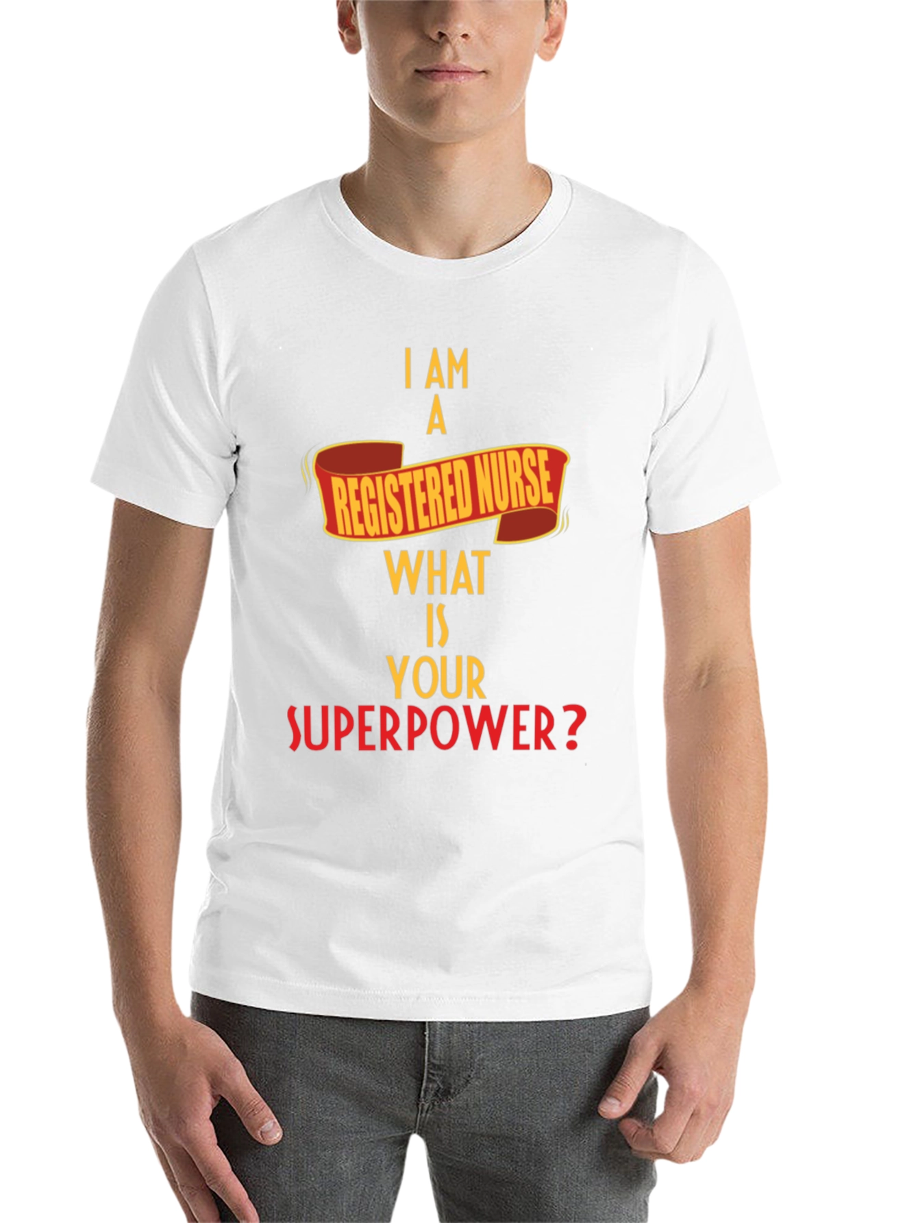 Black Registered Nurse Superpower T-Shirt view 14