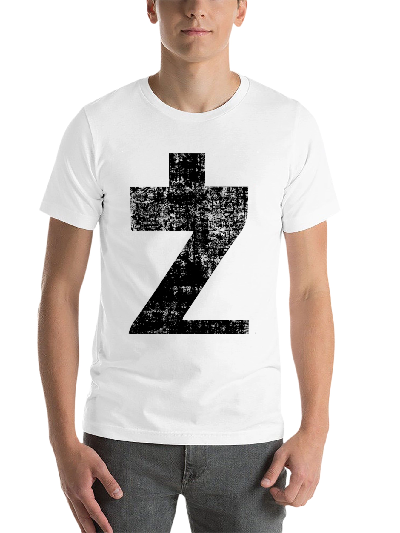 Black Bold Symbol Black T-Shirt view 14