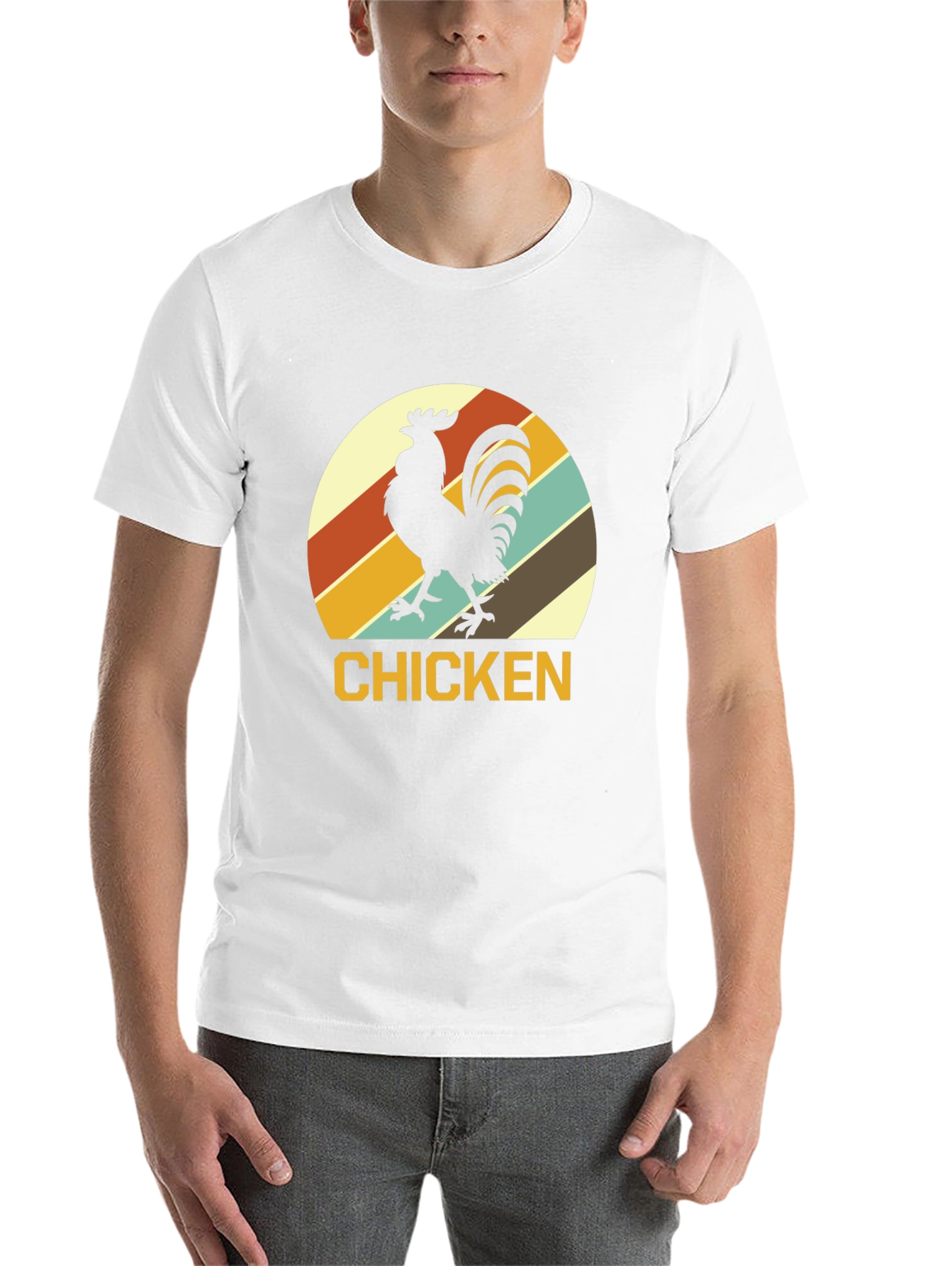 Black Retro Chicken Graphic T-Shirt - Black view 14