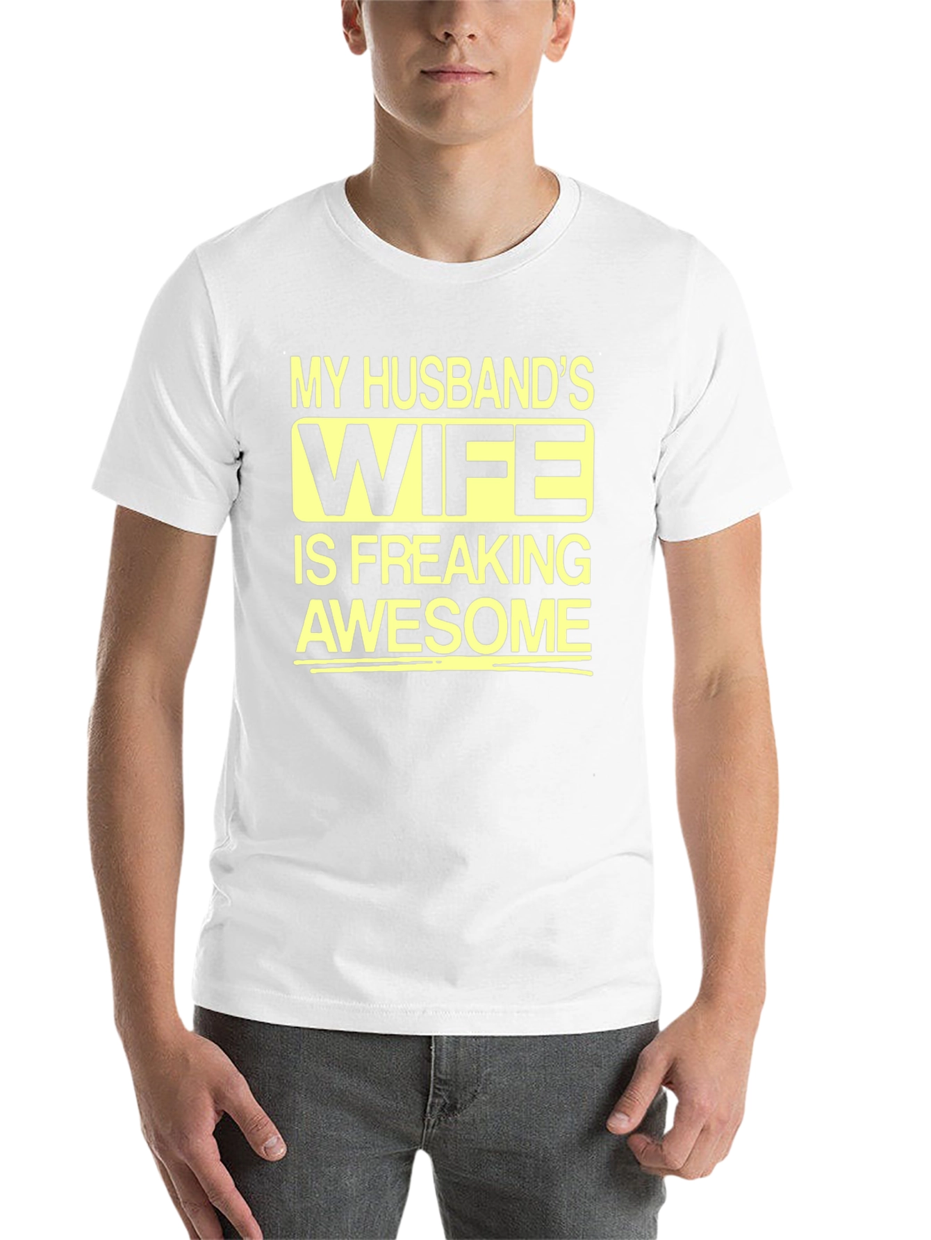 Black My Husband's Wife Awesome Graphic Tee view 14