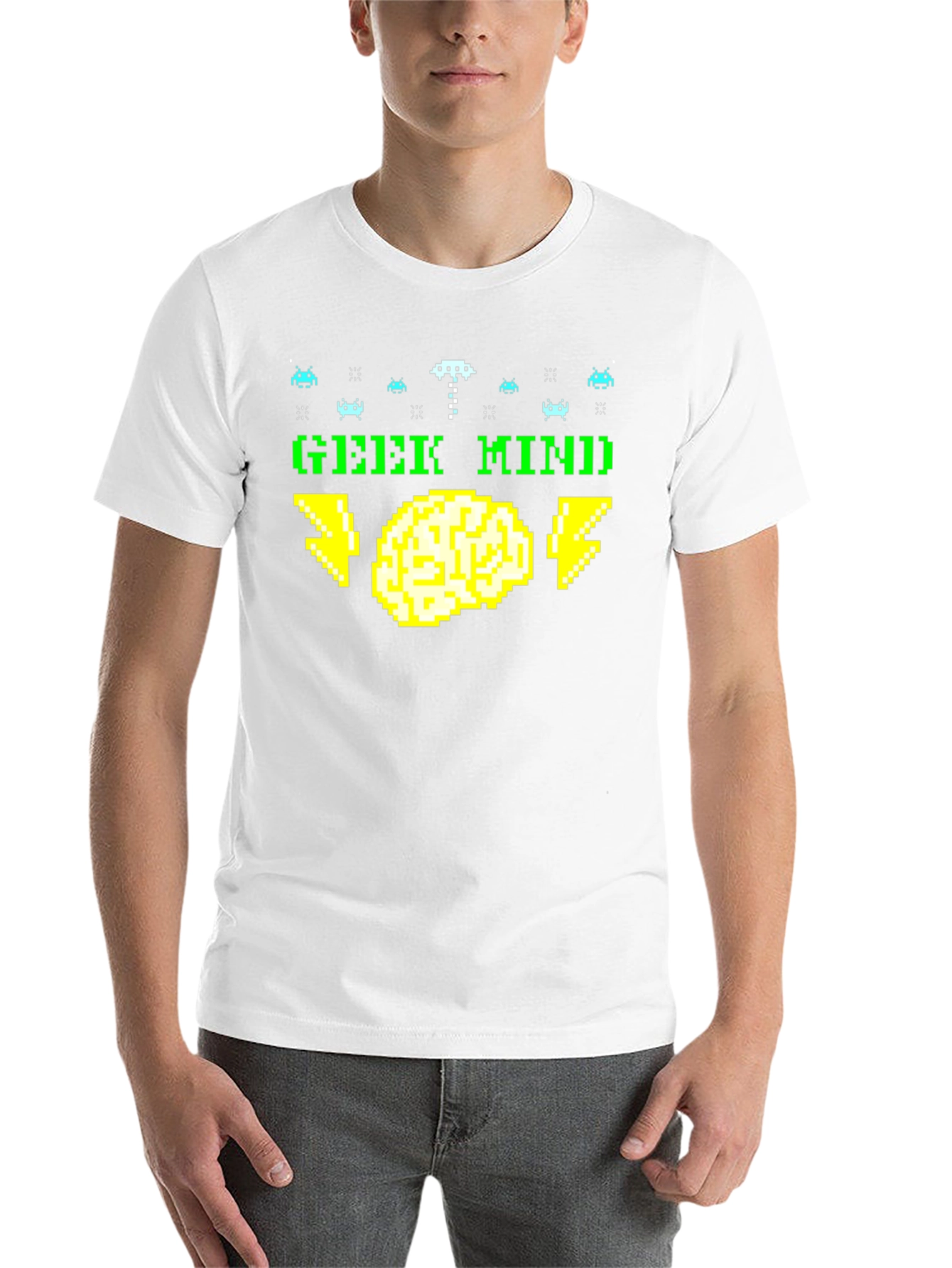 Black Geek Mind Pixel Art T-Shirt - Retro Gamer Tee view 14