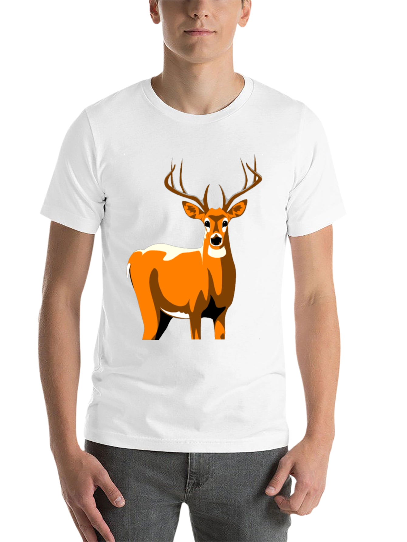 Black Deer Graphic Tee - Stylish Men's T-Shirt view 14