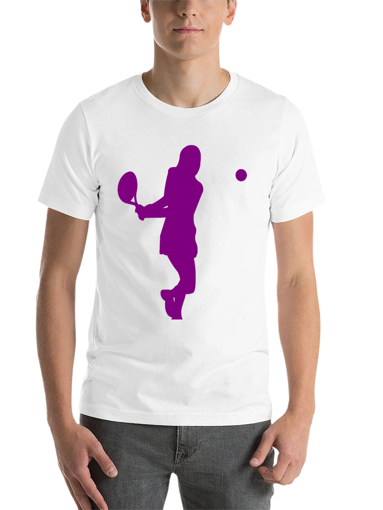 Black Tennis Player Graphic T-Shirt - Sporty Casual Style view 14