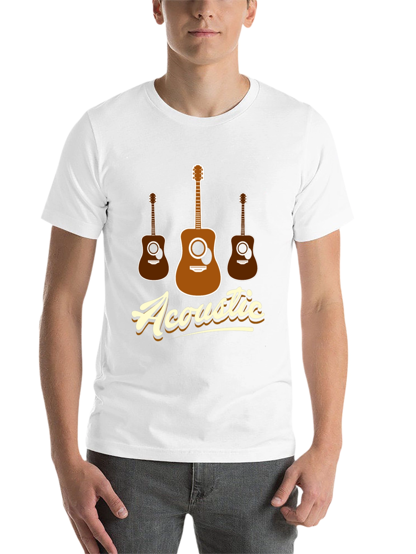 Acoustic Guitar T-Shirt - Music Lover Tee - 14