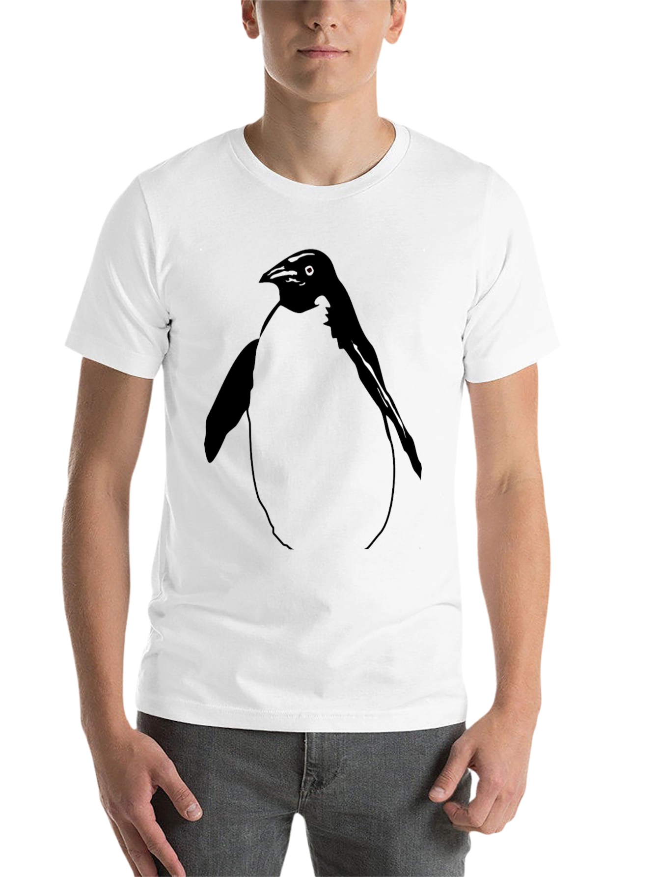 Black Penguin Graphic Black T-Shirt - Unisex Style view 14