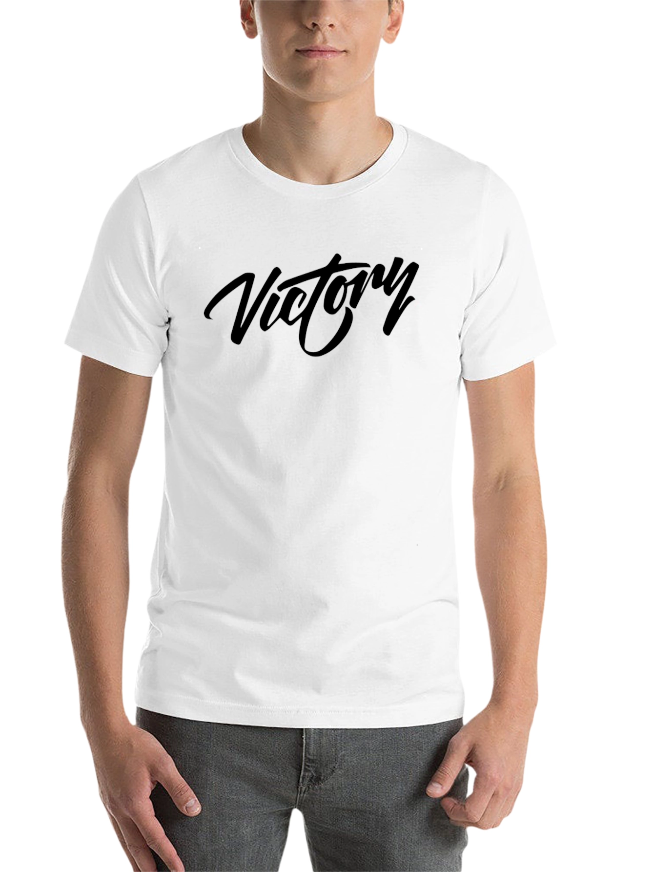 Victory Graphic Tee - Black Casual T-Shirt - 14
