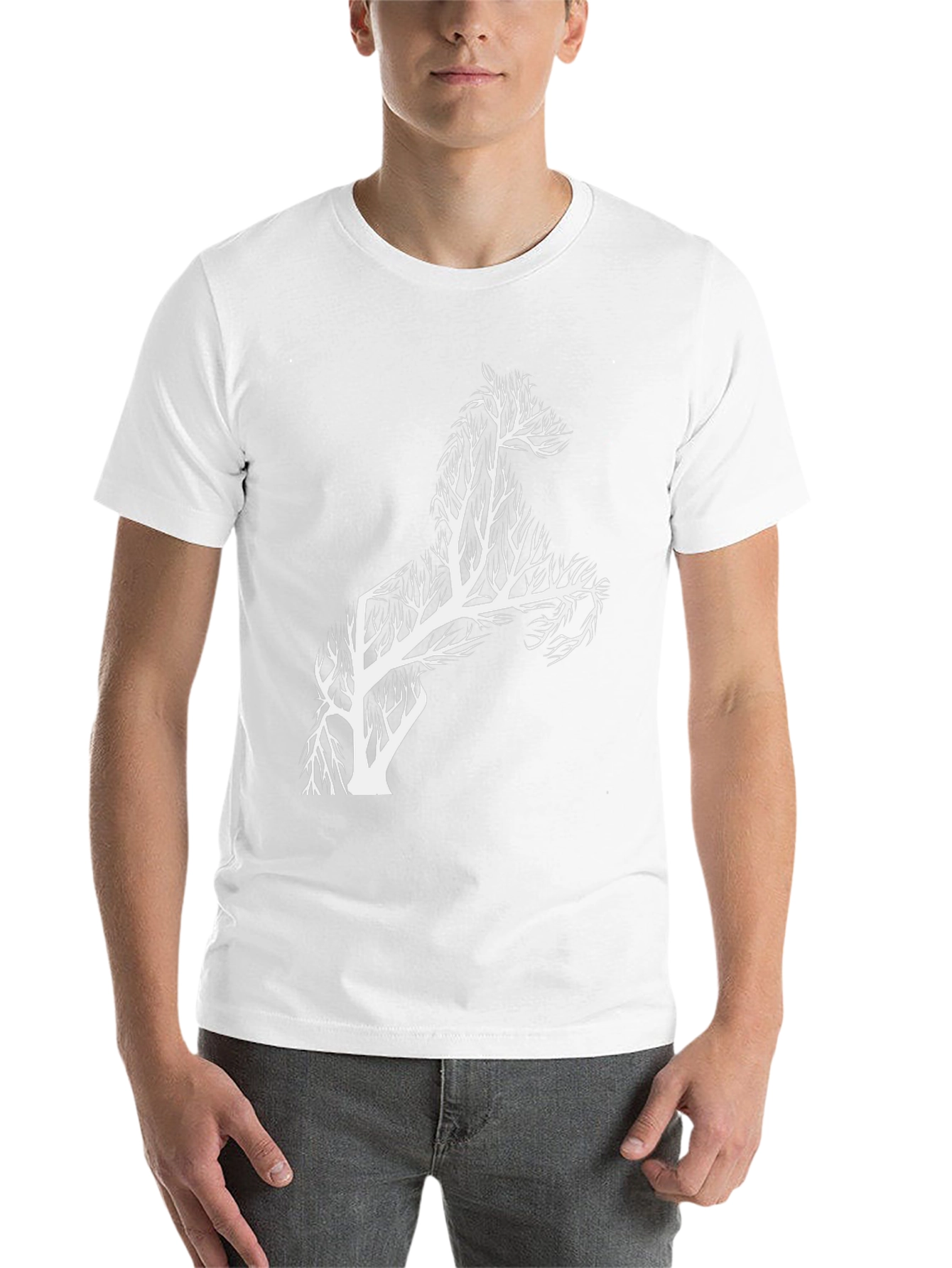 Black Horse Tree T-Shirt - Unique Graphic Tee view 14