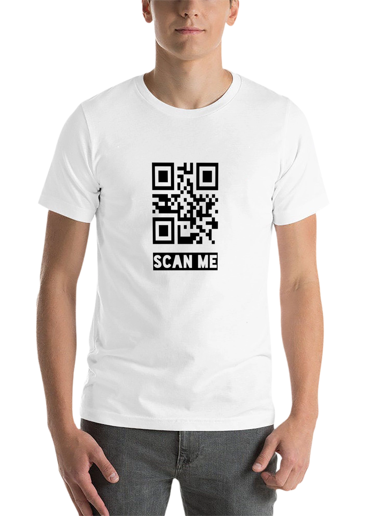 Black Scan Me QR Code Graphic Tee - Black view 14