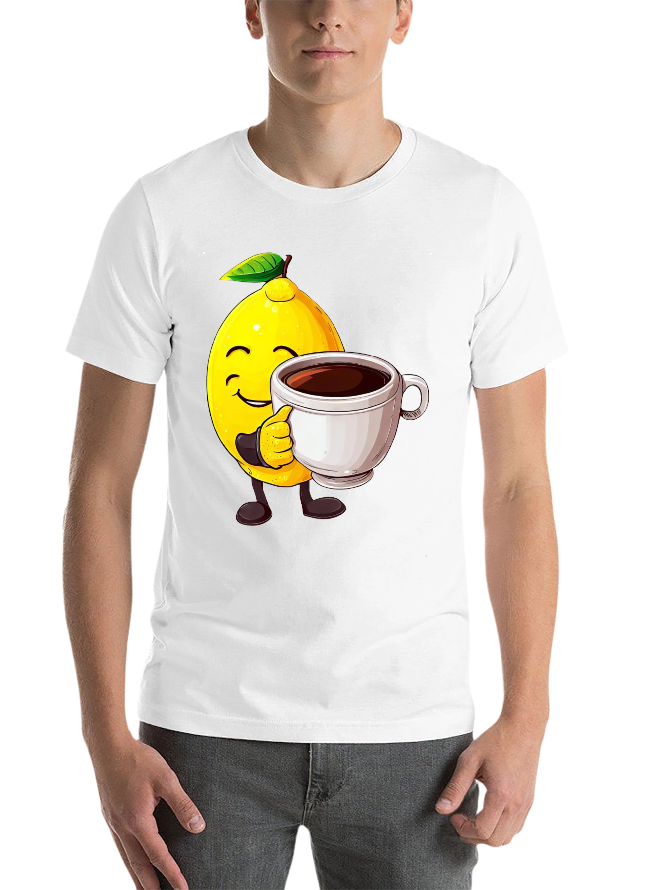 Black Lemon Coffee T-Shirt - Unique Graphic Tee view 14