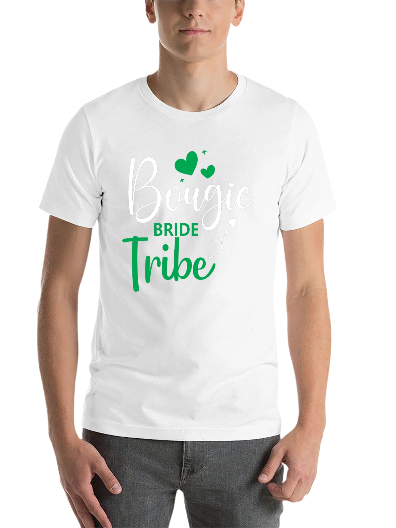 Black Bougie Bride Tribe T-Shirt - Black Crew Neck view 14