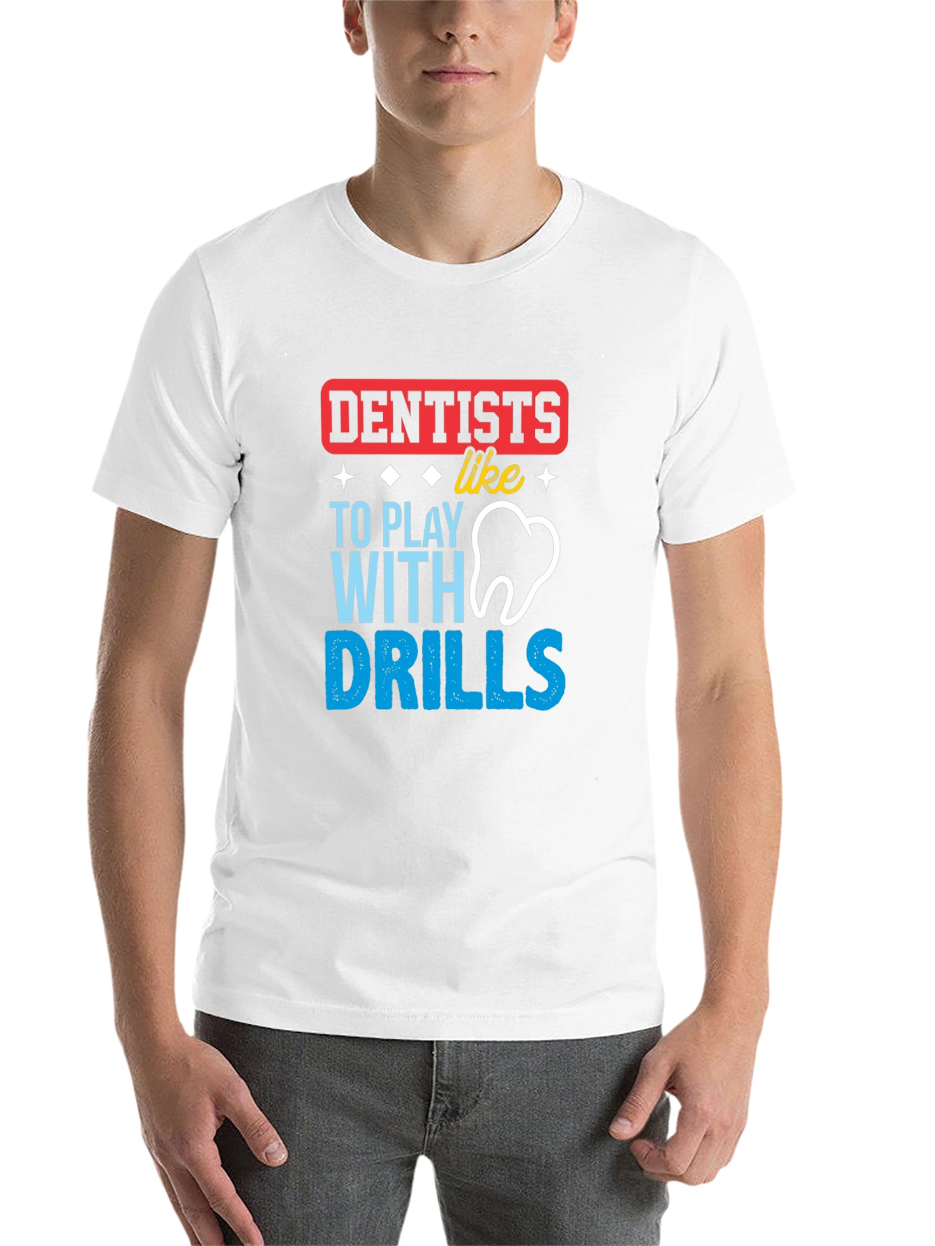 Black Dentist Humor T-Shirt: Drills & Teeth! view 14
