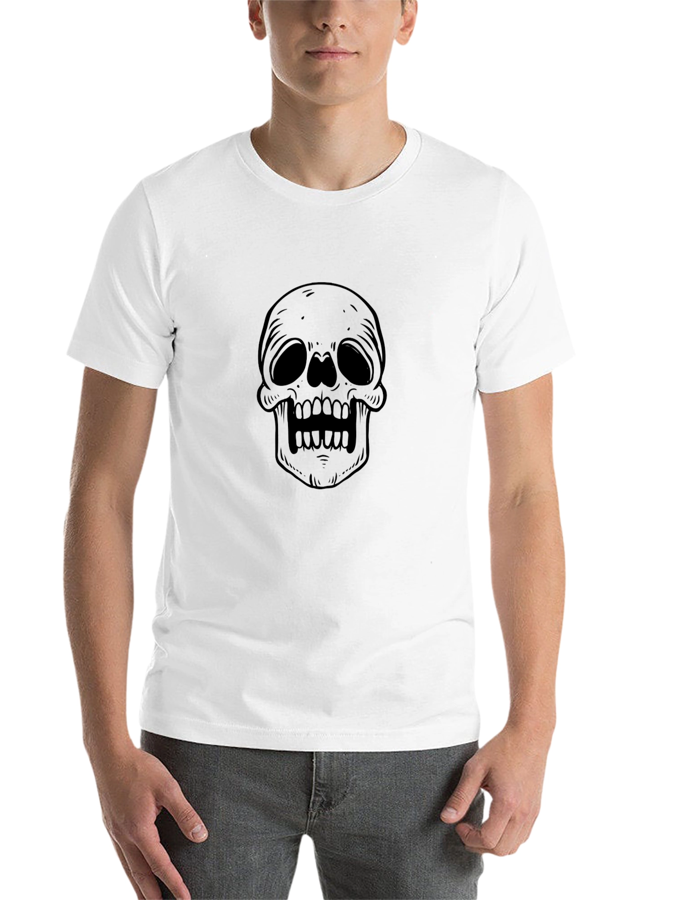 Black Skull Graphic Black T-Shirt - Edgy Style view 14