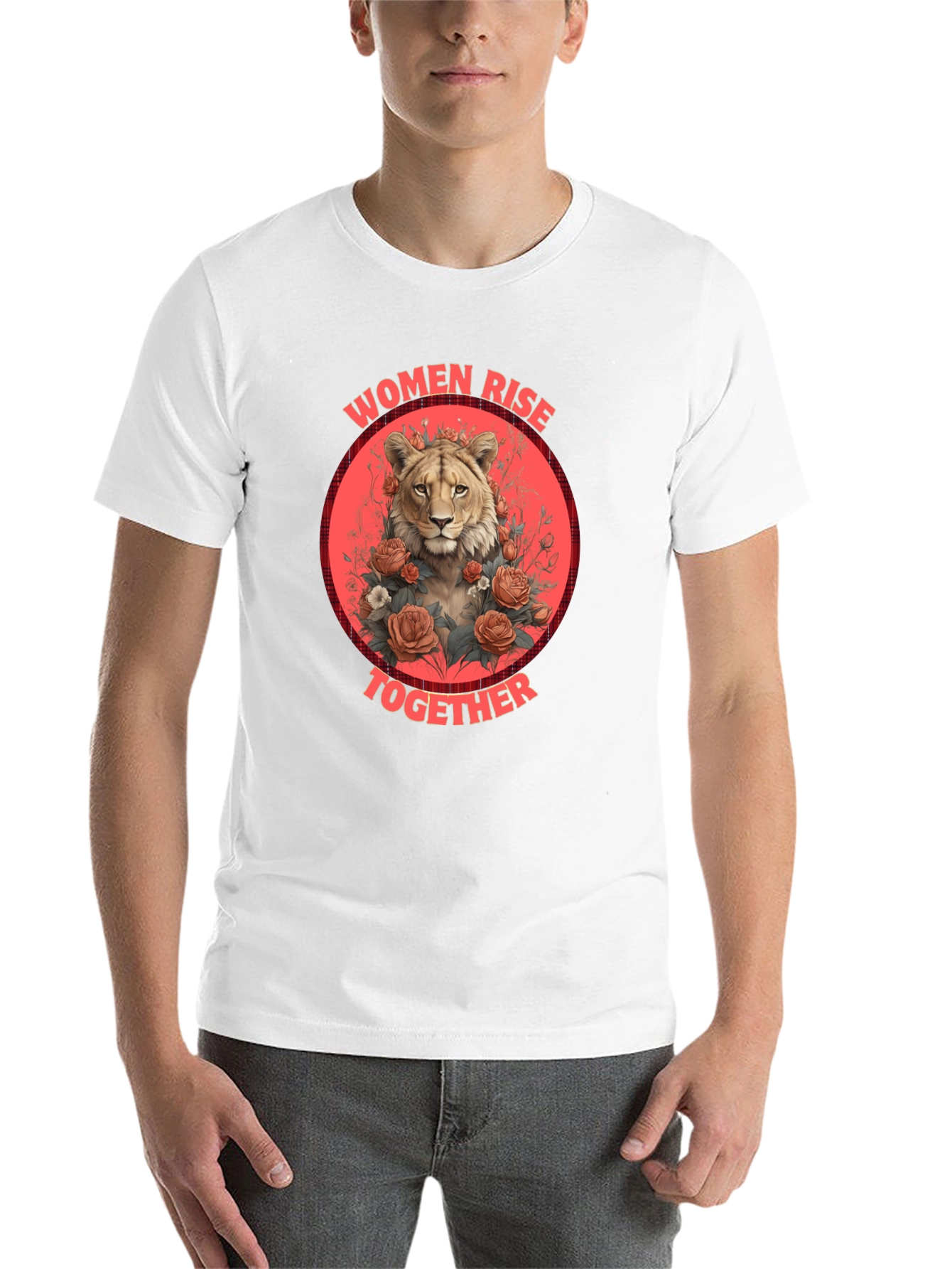 Black Women Rise Together Lion T-Shirt view 14