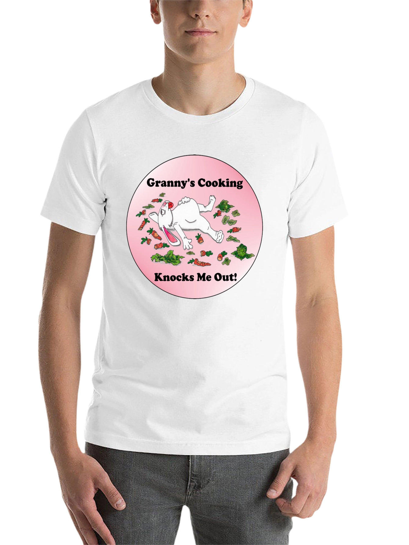 Black Granny's Cooking T-Shirt Funny Rabbit view 14