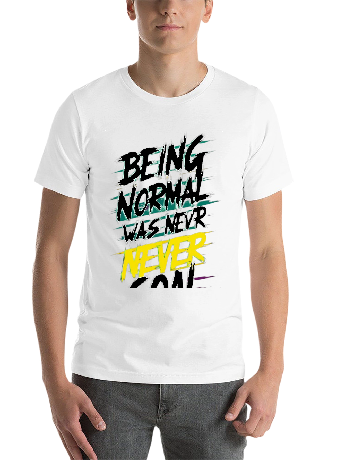 Black Being Normal Was Never The Goal Graphic Tee view 14