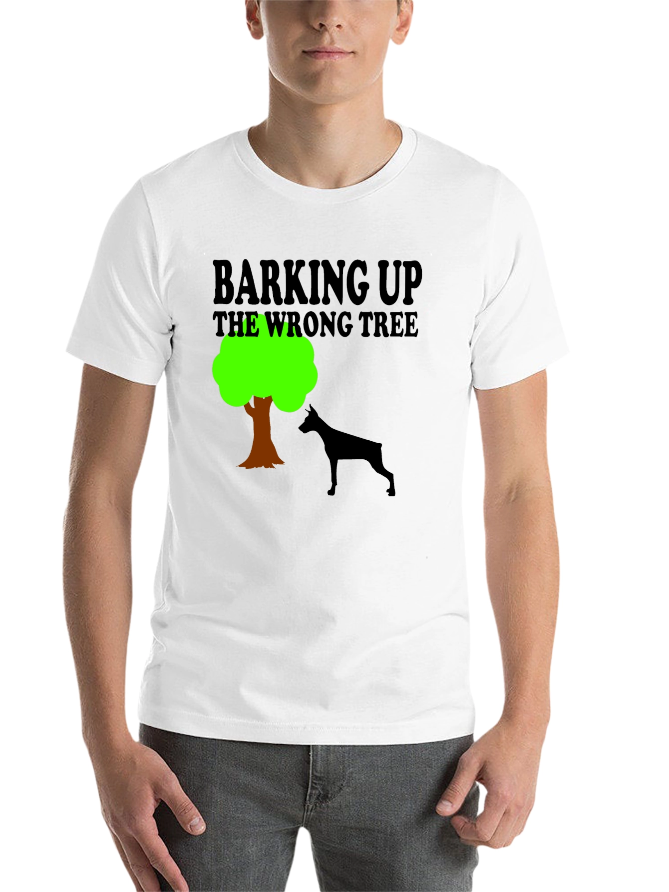 Black Barking Up the Wrong Tree Graphic Tee view 14