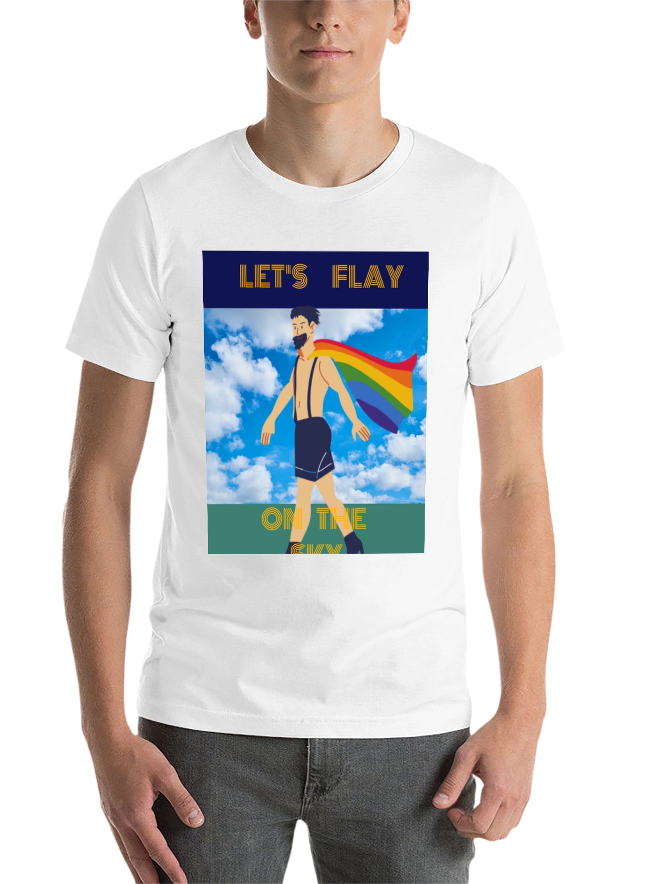 Black Let's Flay on the Gay T-Shirt Pride Tee view 14