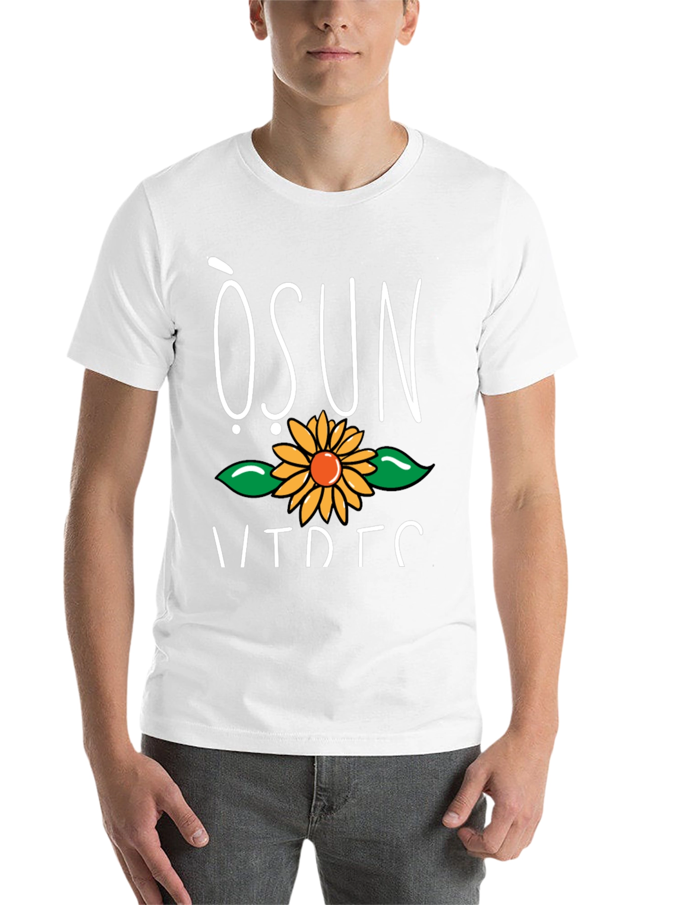 Black Osun Sunflower Graphic T-Shirt - Soft Cotton Blend view 14