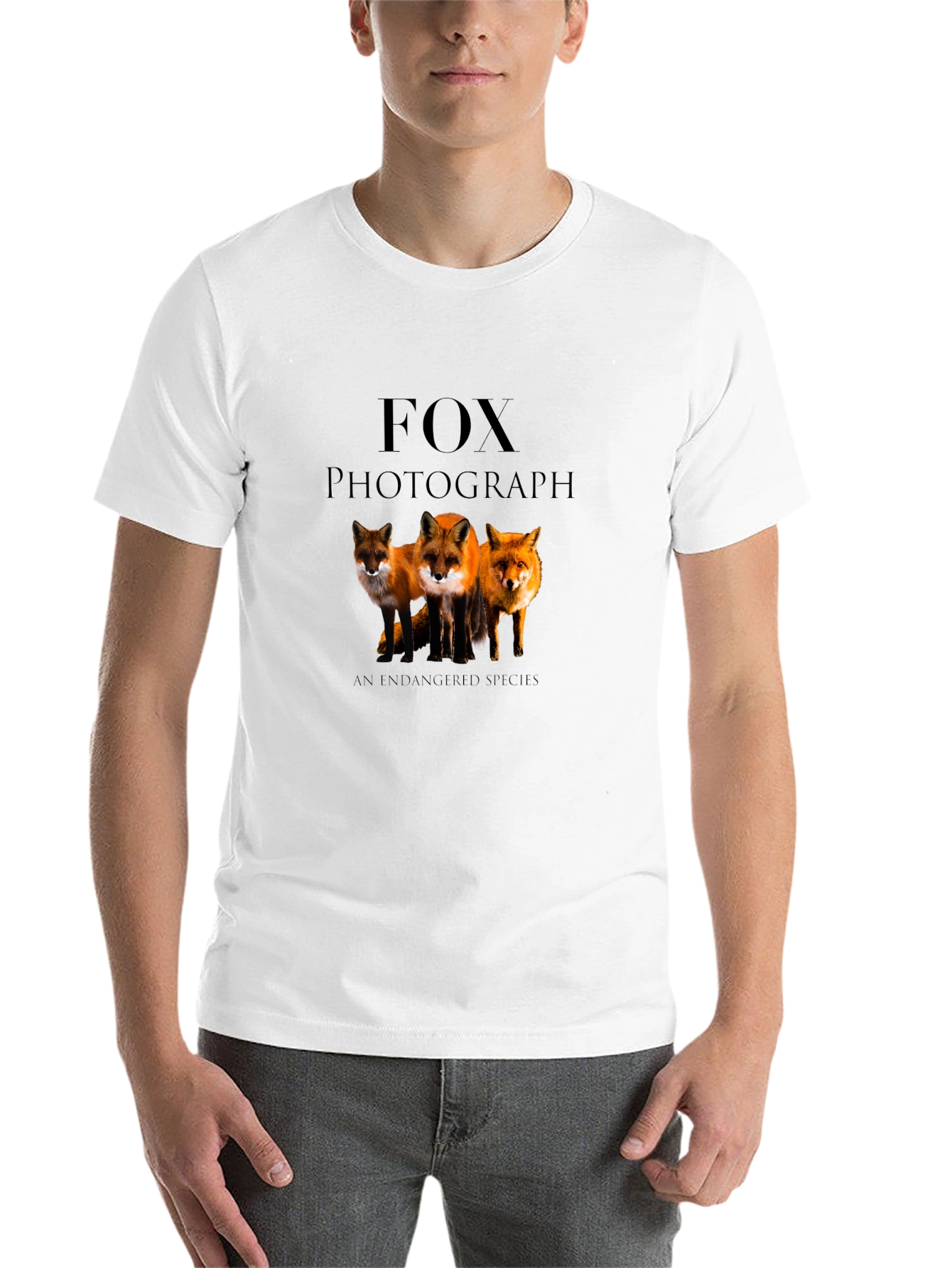 Black Fox Photograph Endangered Species Black T-Shirt view 14