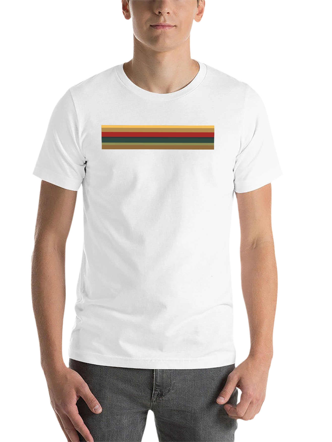 Black Retro Stripe Tee - Time Traveler Style view 14