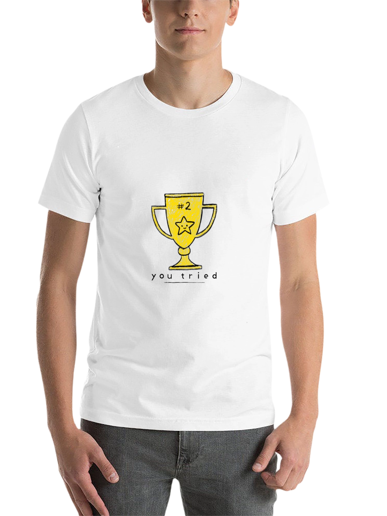 Black You Tried Trophy T-Shirt - Funny Graphic Tee view 14