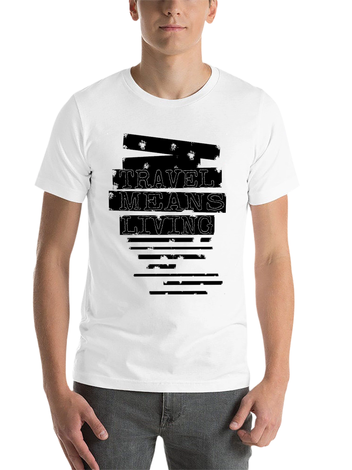 Black Travel Means Living Black Graphic Tee view 14