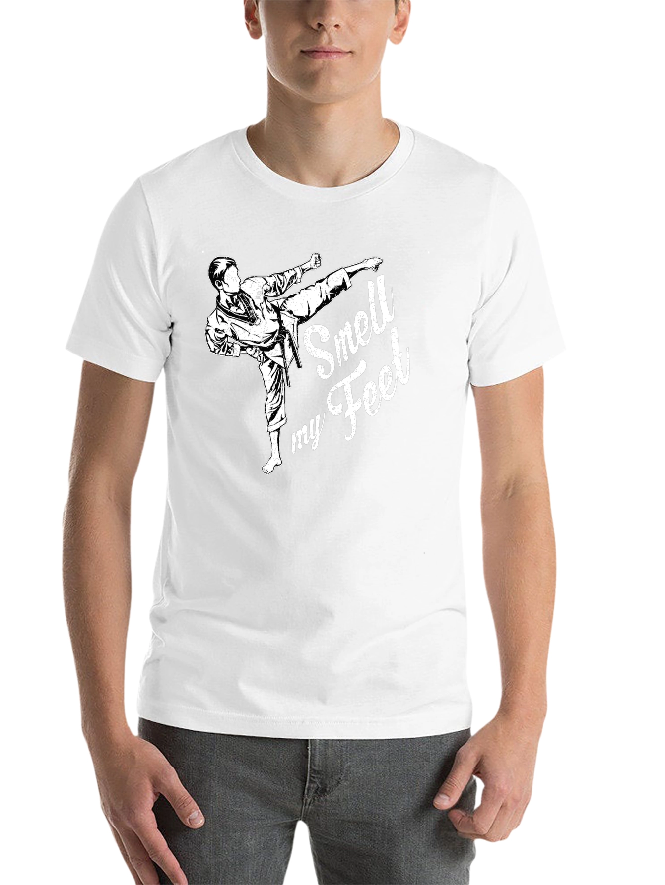 Black Smell My Feet Karate T-Shirt Funny Martial Arts Tee view 14