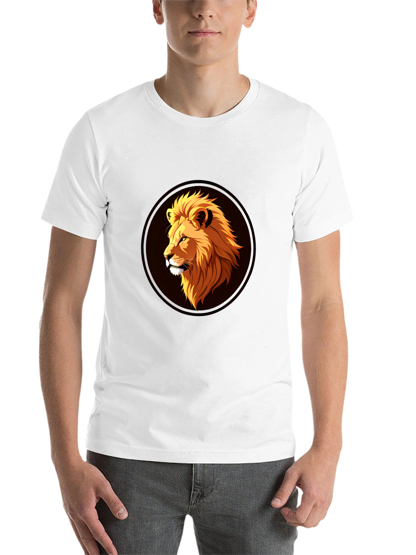 Black Lion Graphic Black T-Shirt - Stylish Men's Apparel view 14