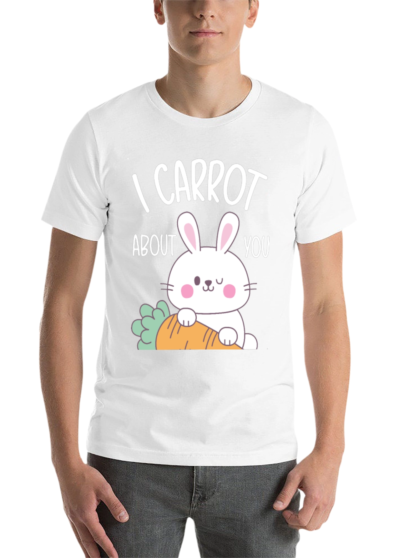 Black I Carrot About You Bunny T-Shirt view 14