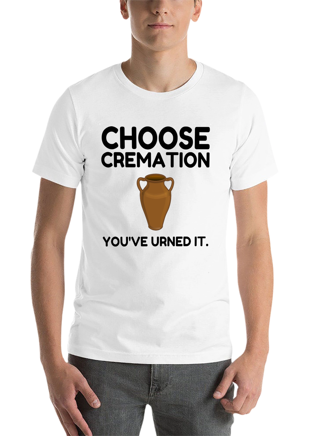 Black Choose Cremation Funny Graphic T-Shirt view 14