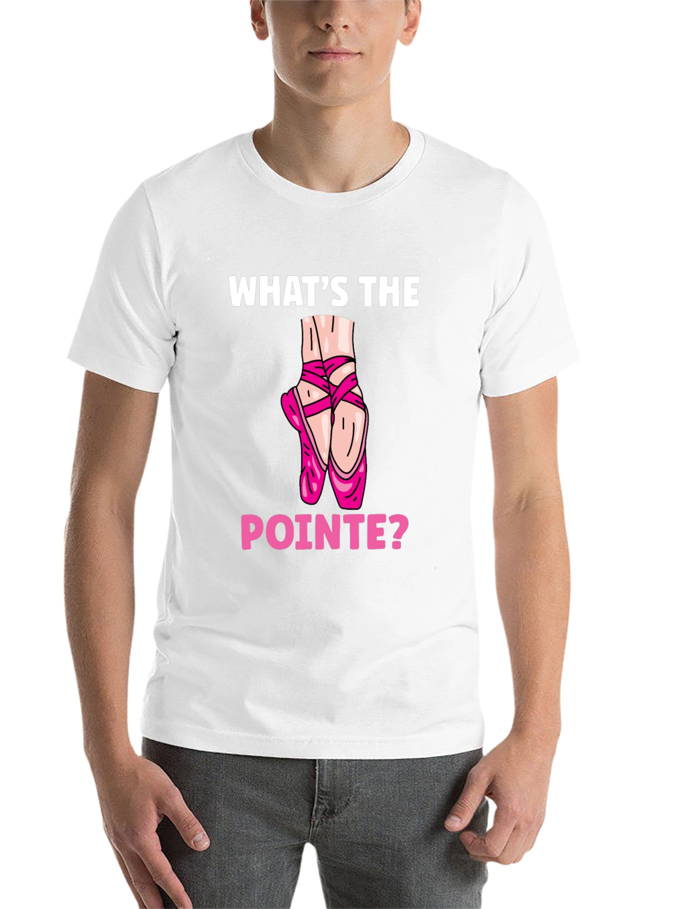 Black What's the Pointe? Ballet Lover T-Shirt view 14